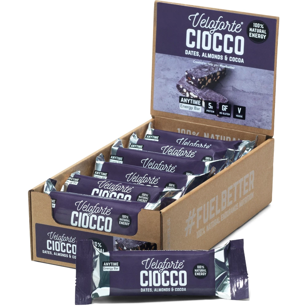 Sigma Sports Veloforte Natural Energy Bar Box of 12 x 62g Bars | Discount Codes available, easy returns, up to £25 off with Newsletter Signup, FREE Postage over £60