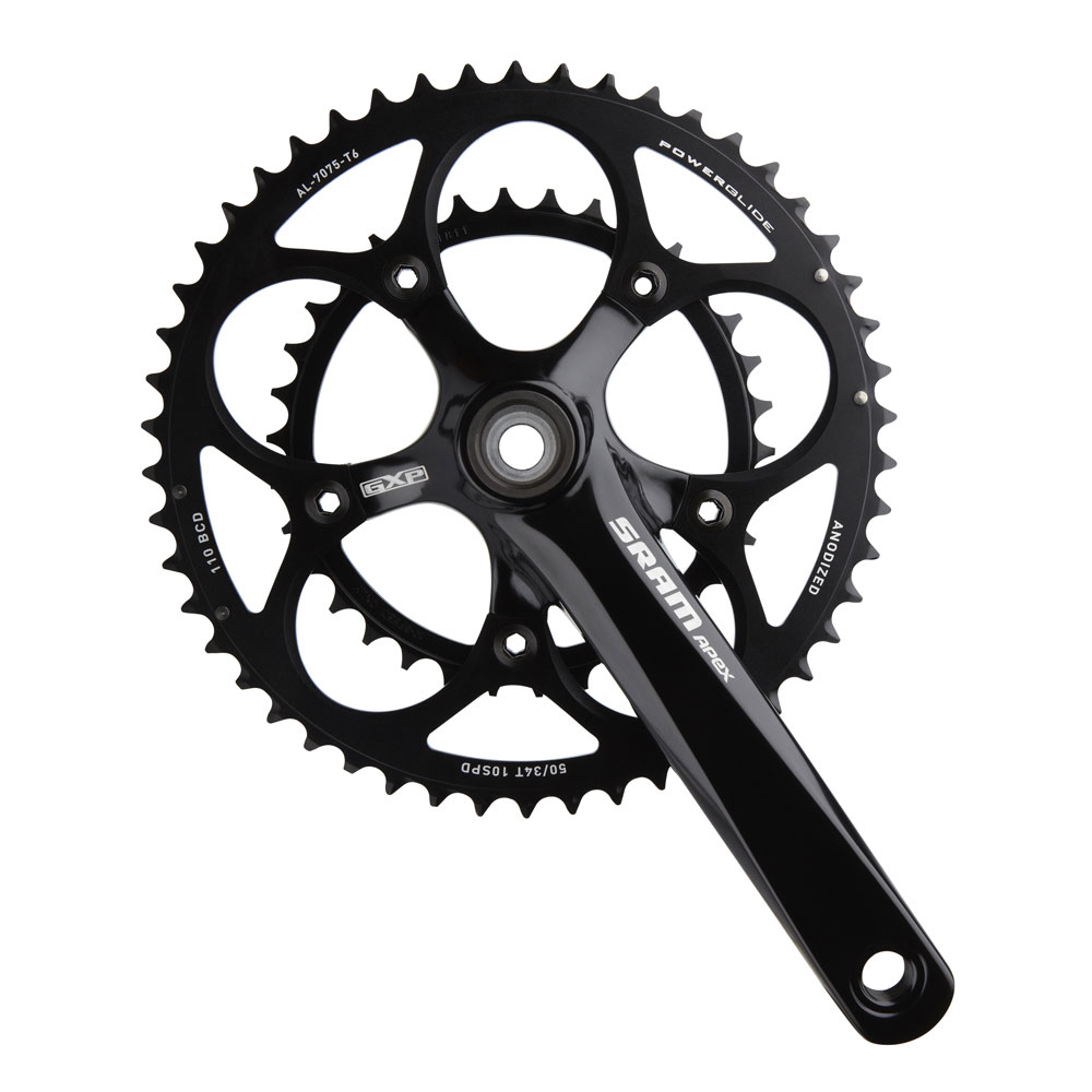 SRAM Apex Black Crankset (inc GXP Cups) 42/55
