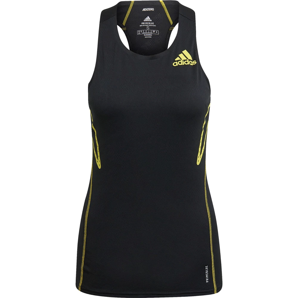 Sigma Sports Adidas Adizero Primeblue Womens Running Tank Top | Discount Codes available, easy returns, up to £25 off with Newsletter Signup, FREE Postage over £60