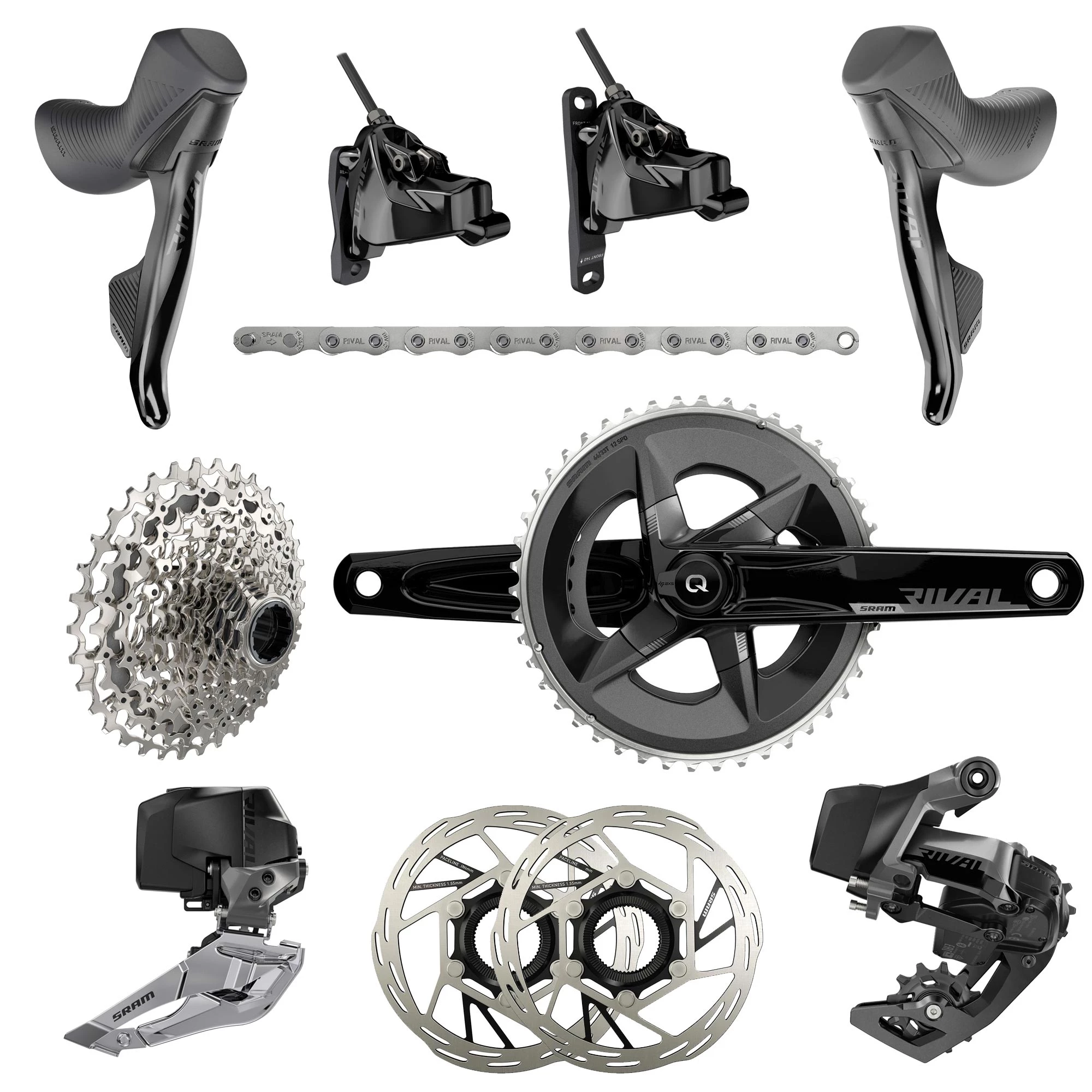 Rival Etap Axs 2x 10-36 Flat Mount Hrd Groupset (訳ありセール 格安) sram force axs etap パーツ