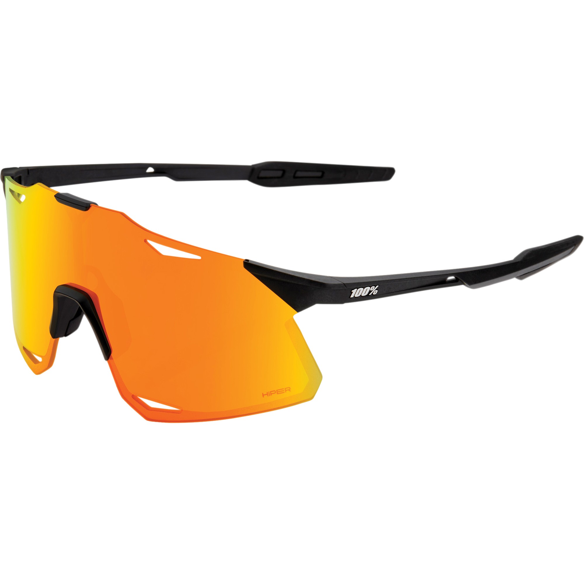 100% Hypercraft Sunglasses with Red HiPER Multilayer Mirror Lens