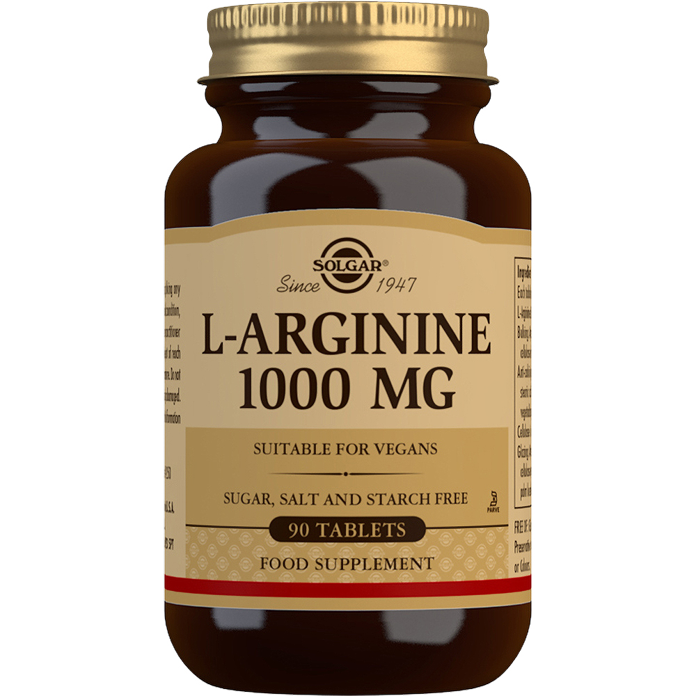 Solgar ﻿LArginine 1000mg 90 Tablets Sigma Sports