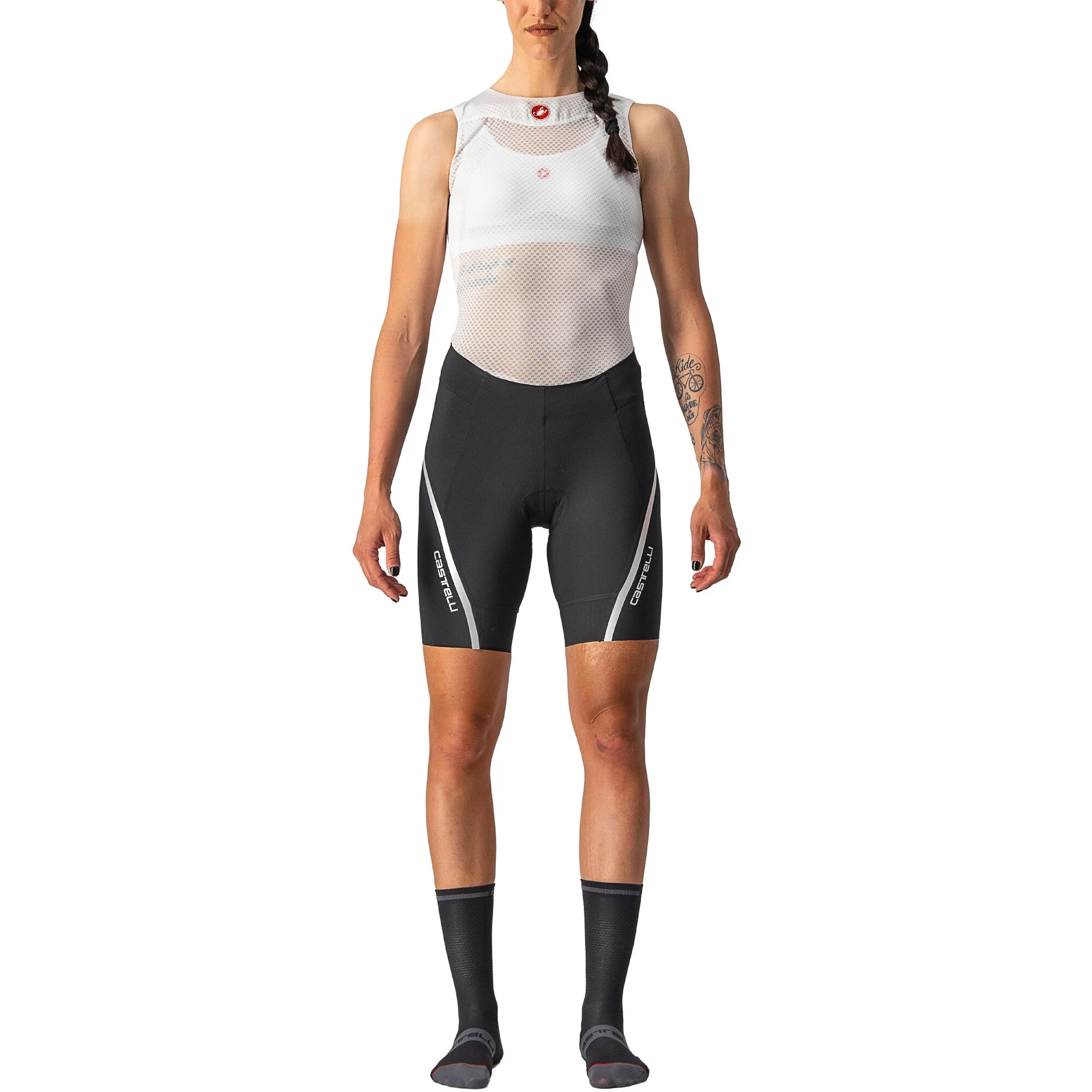 Dámské Kalhoty 3/4 Castelli Velocissima Thermal Knicker Black/Black Reflex | 4 KLUCI OD KOL - 4