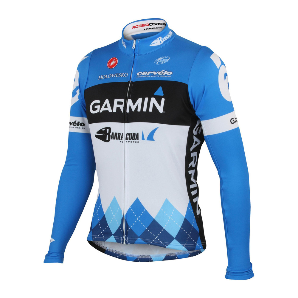 Castelli Garmin Barracuda Long Sleeve Full Zip Jersey SS12