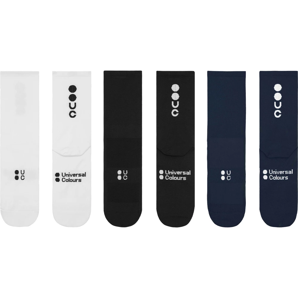 Sigma Sports Universal Colours Mono Summer Cycling Socks 3 Pack | Discount Codes available, easy returns, up to £25 off with Newsletter Signup, FREE Postage over £60