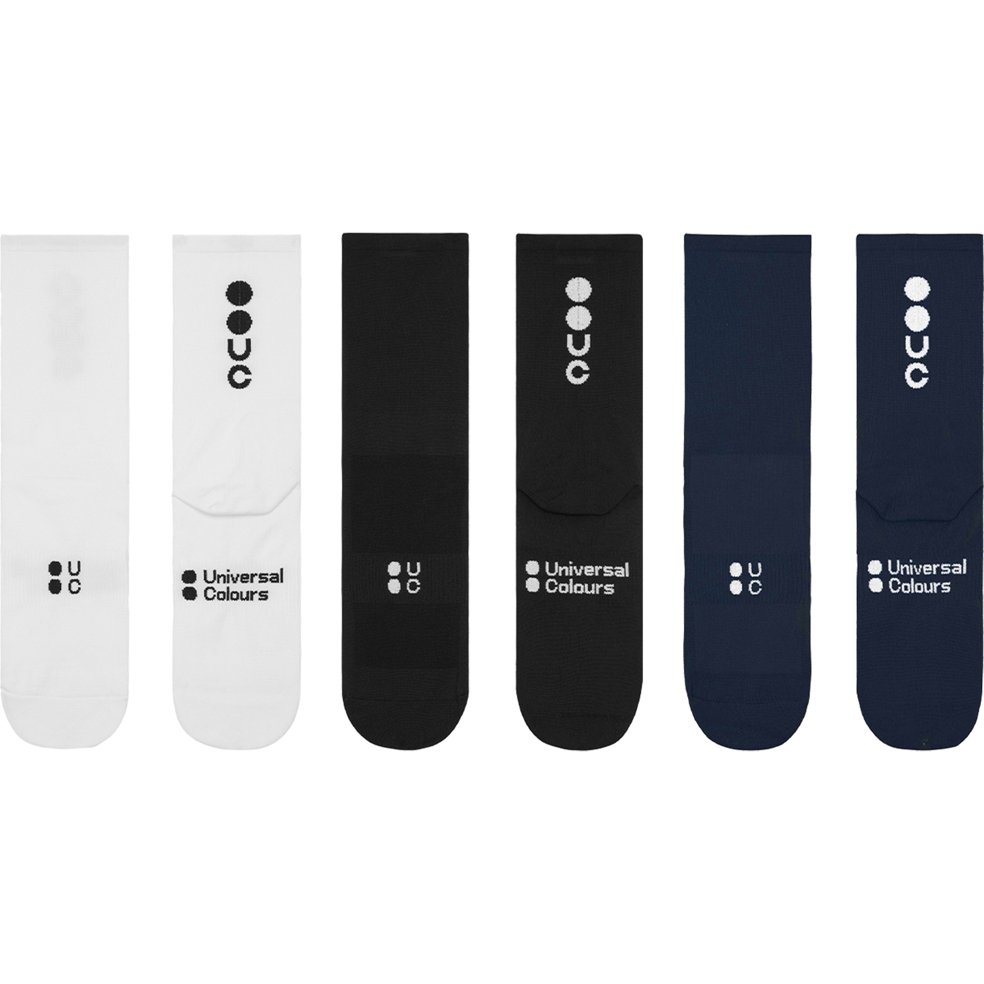 Universal Colours Mono Summer Cycling Socks 3 Pack Sigma Sports