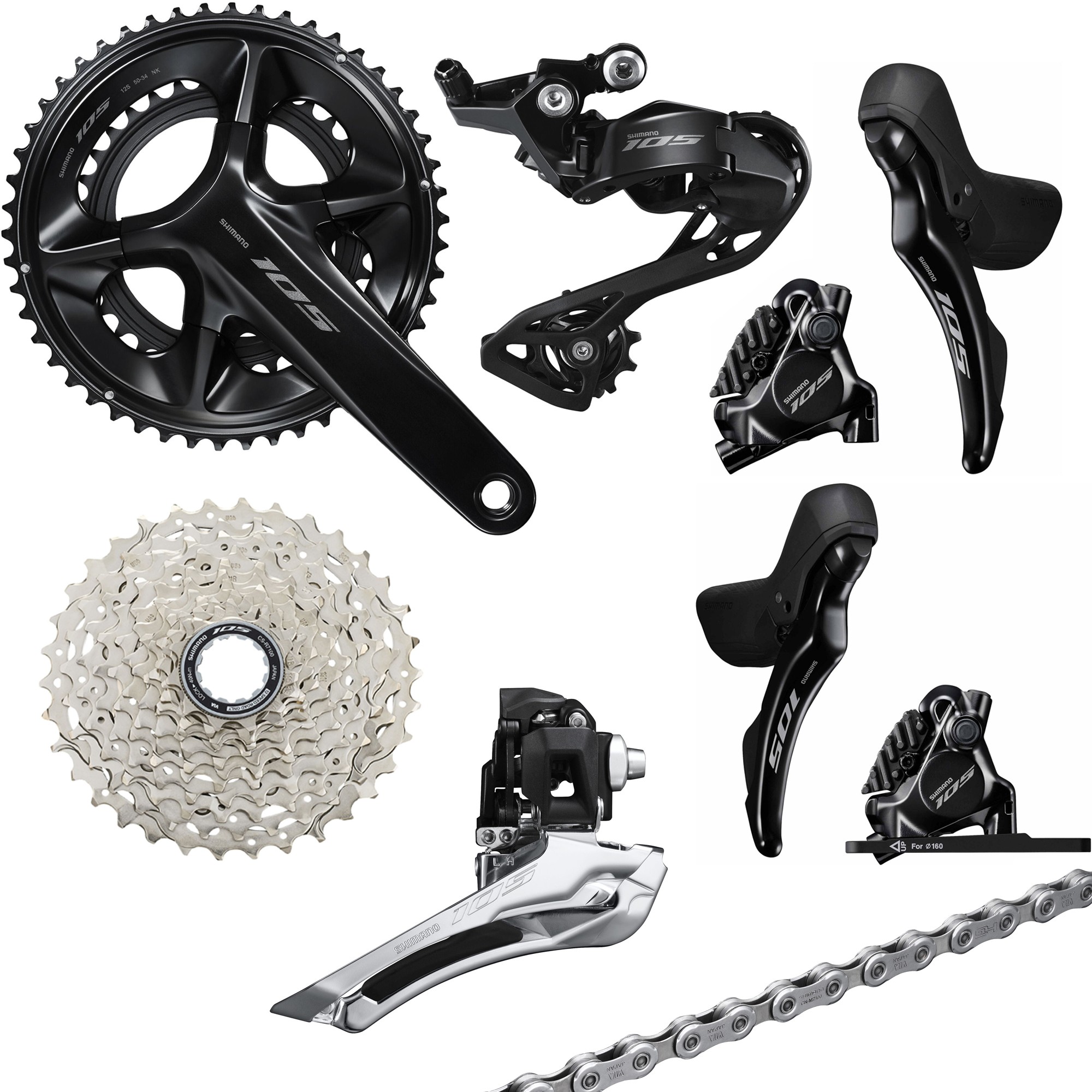 Shimano 105 R7100 12 Speed Mechanical Disc Groupset | Sigma