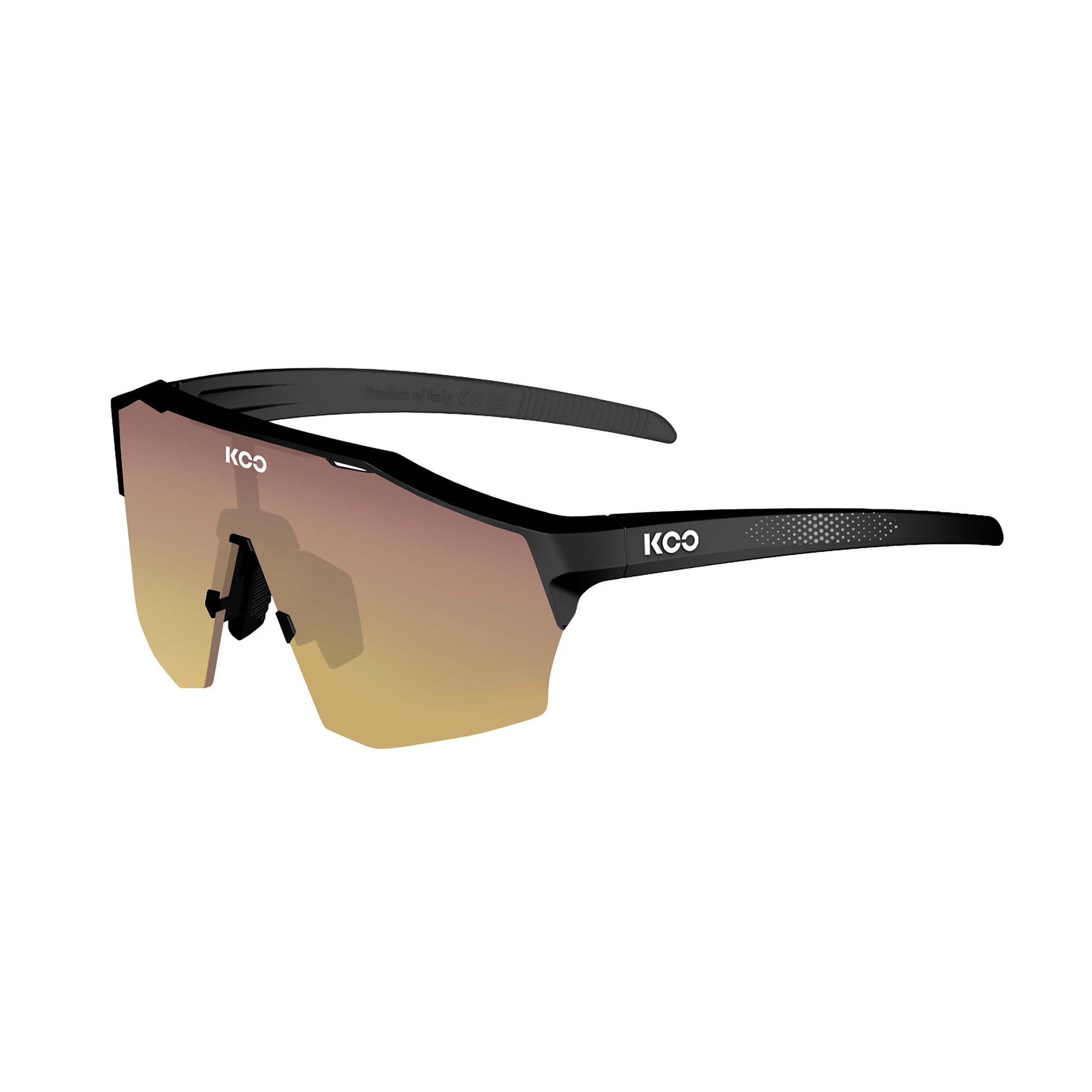 Occhiali KOO Alibi Large Nero Opaco con lente Oro Specchio