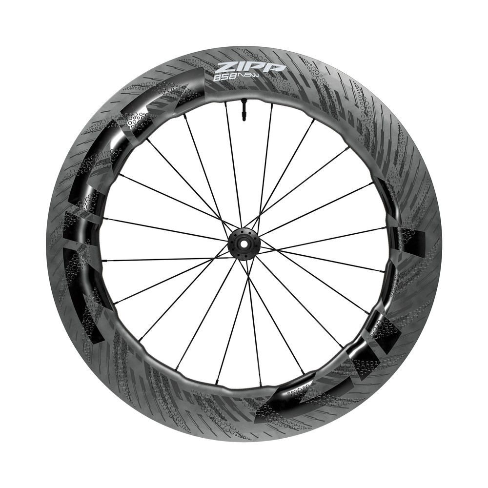Sigma Sports Zipp 858 NSW Carbon Front Wheel 2025 | Discount Codes available, easy returns, up to £25 off with Newsletter Signup, FREE Postage over £60