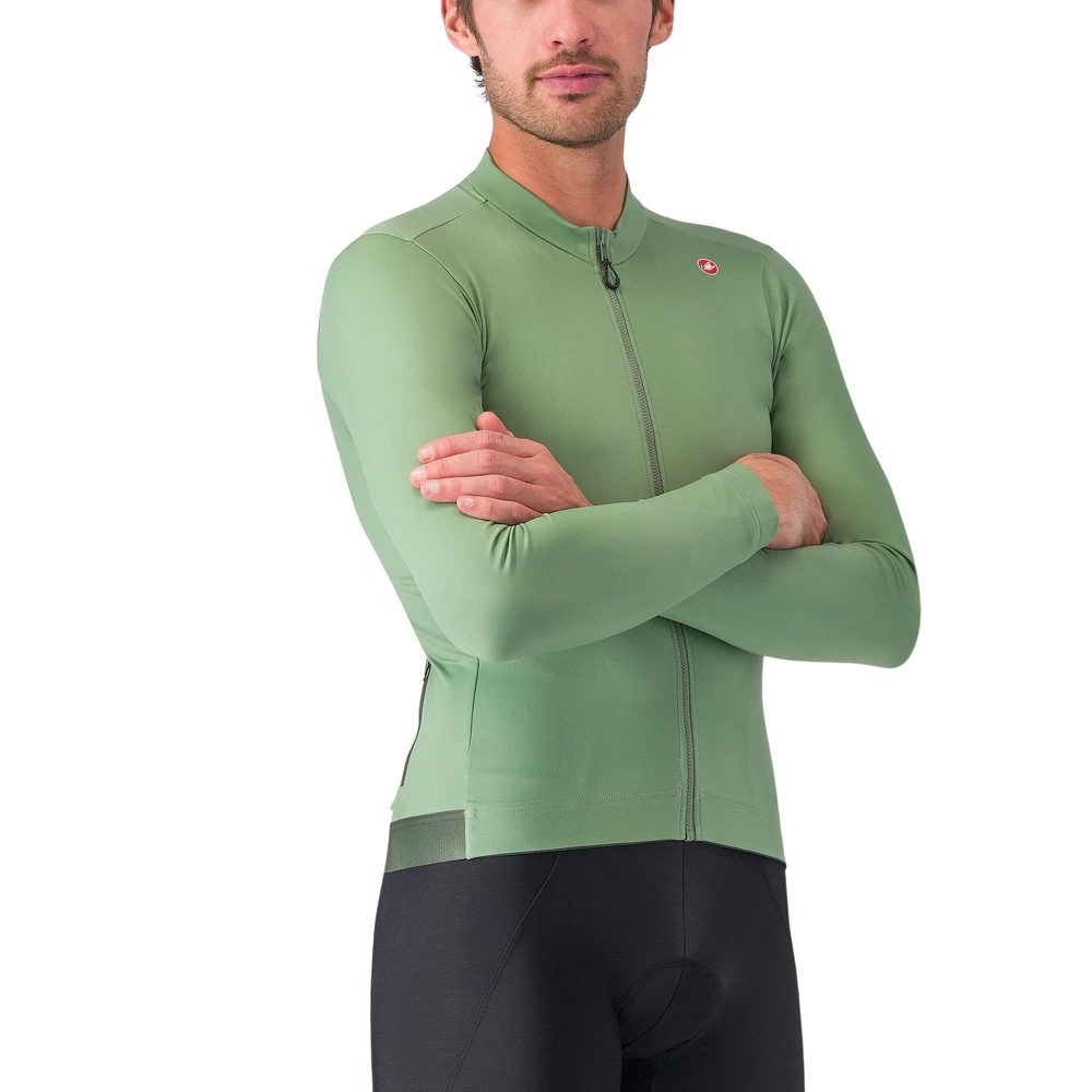 Sigma Sports Castelli Espresso Thermal Long Sleeve Jersey | Discount Codes available, easy returns, up to £25 off with Newsletter Signup, FREE Postage over £60