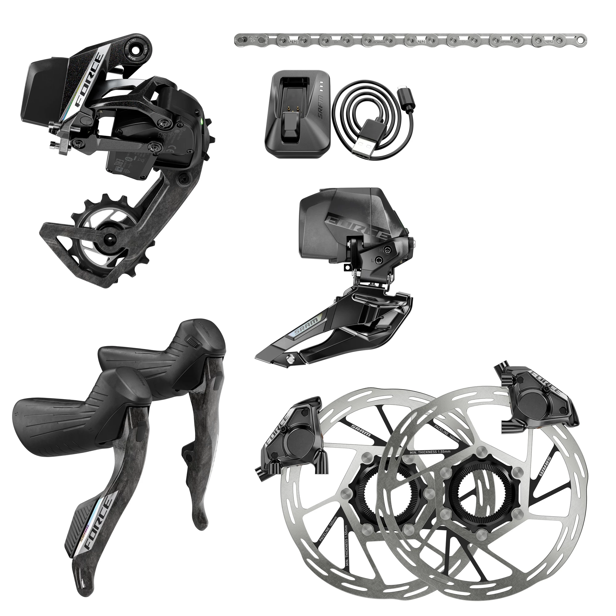 SRAM Force AXS E1 2x Electronic HRD Groupset Sigma Sports