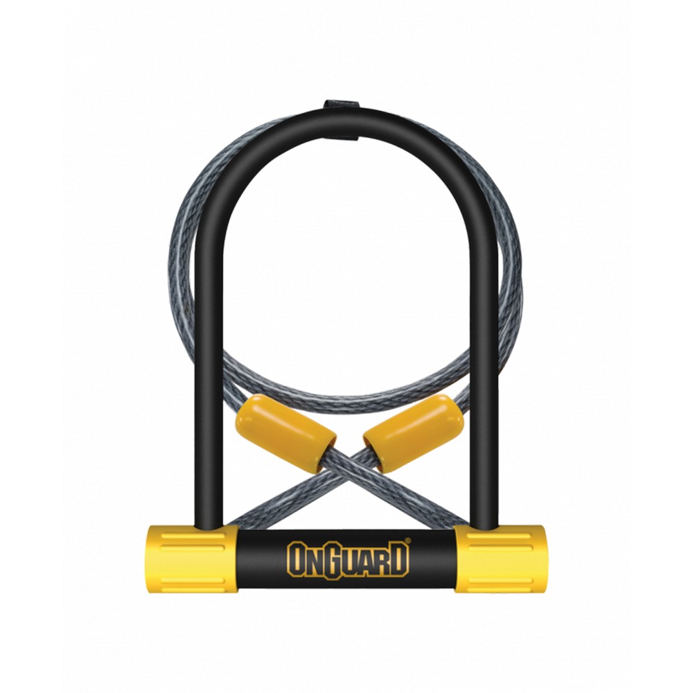 OnGuard Bulldog D-Lock Sold Secure Silver And Cable - 230mm