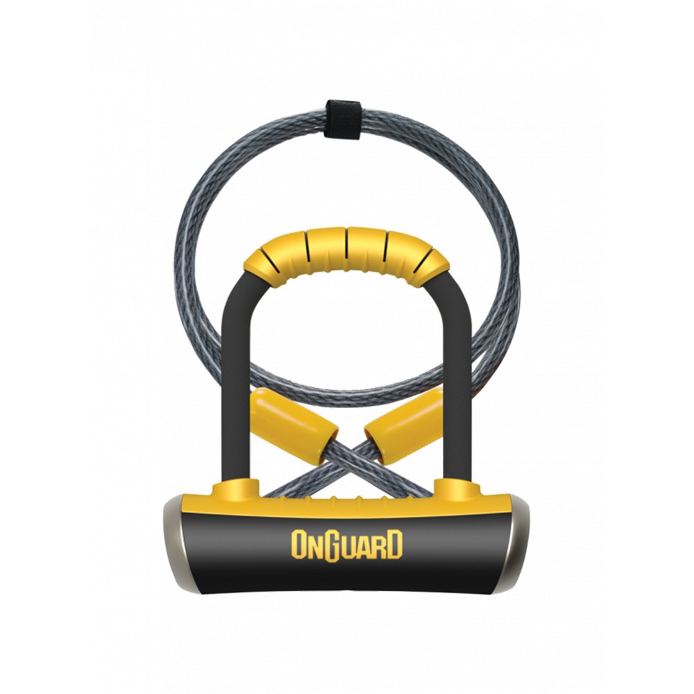 OnGuard Pitbull D-Lock Sold Secure Diamond And Cable - 140mm