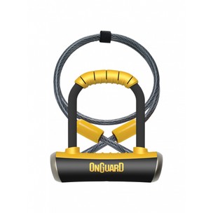 OnGuard Pitbull D-Lock Sold Secure Diamond And Cable - 140mm