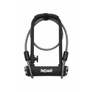 OnGuard Pitbull D-Lock Sold Secure Diamond & Cable - 230mm