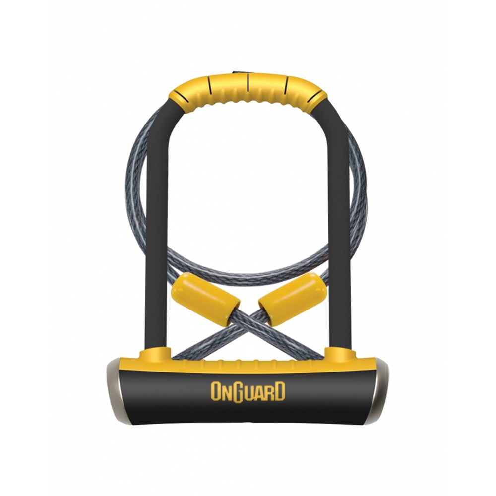 OnGuard Pitbull D-Lock Sold Secure Diamond & Cable - 230mm
