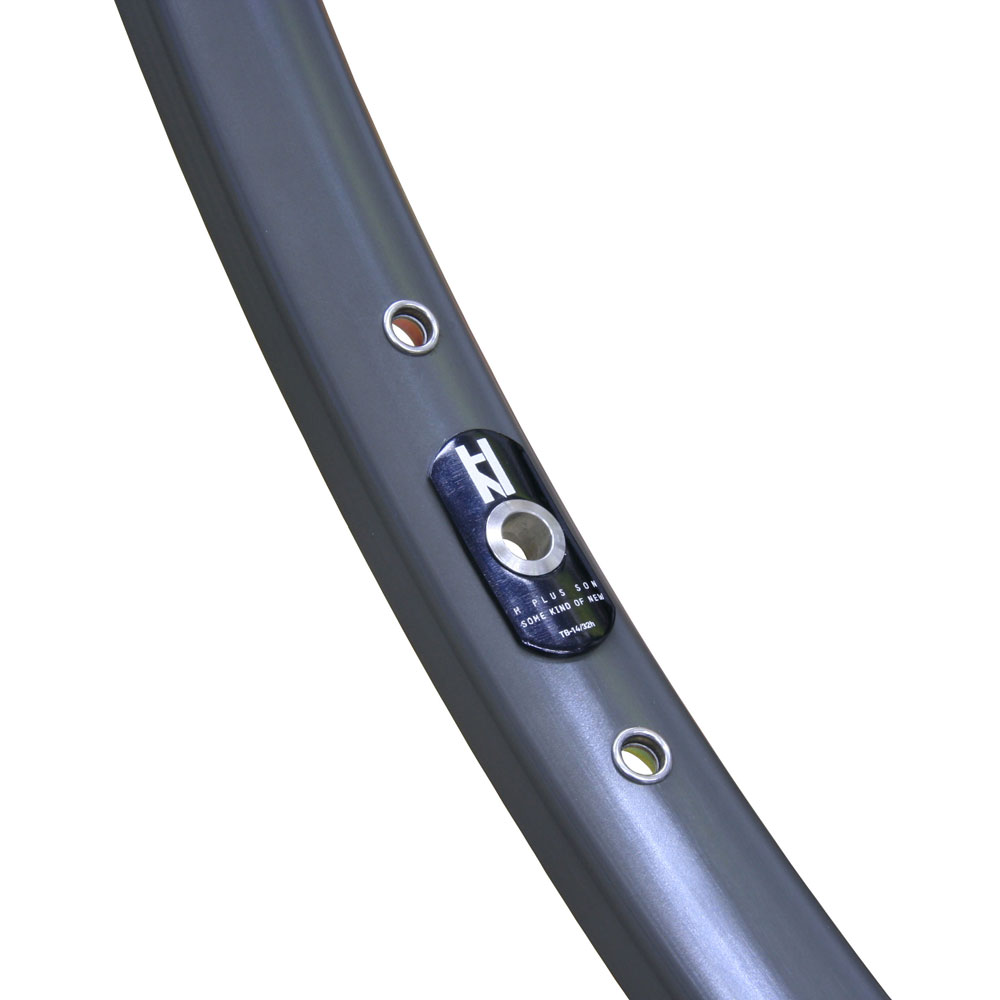 H Plus Son TB14 Hard Anodised Grey Clincher Rim