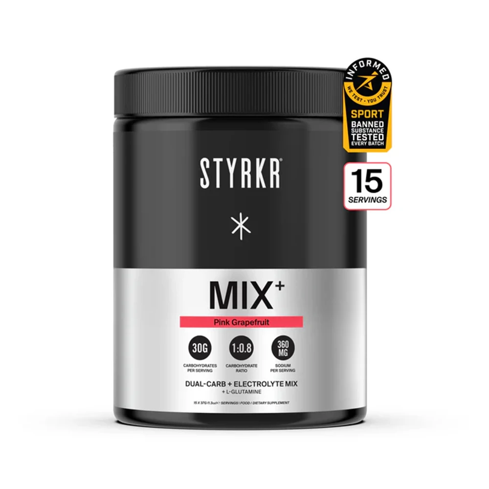 Sigma Sports Styrkr MIX+ Dual-Carb & Electrolyte Mix Tub (15 Servings) | Discount Codes available, easy returns, up to £25 off with Newsletter Signup, FREE Postage over £60