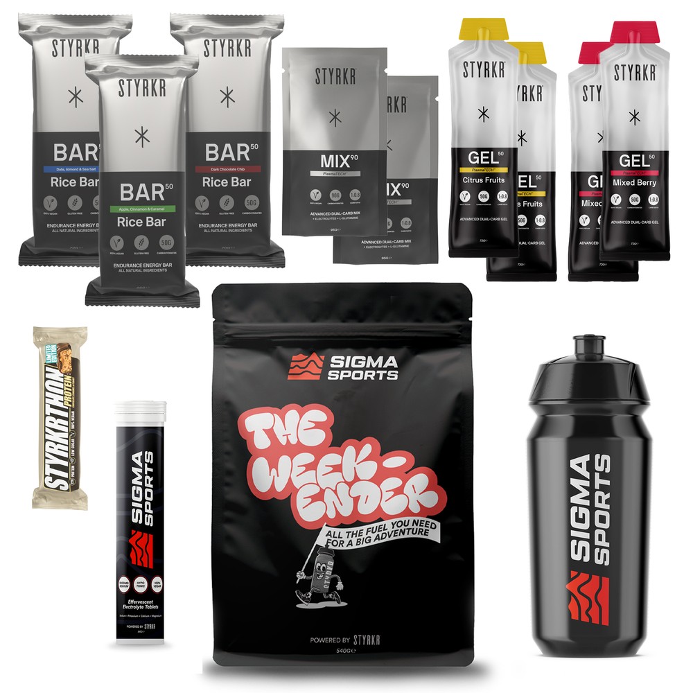Sigma Sports X STYRKR Weekender Nutrition Bundle | Discount Codes available, easy returns, up to £25 off with Newsletter Signup, FREE Postage over £60