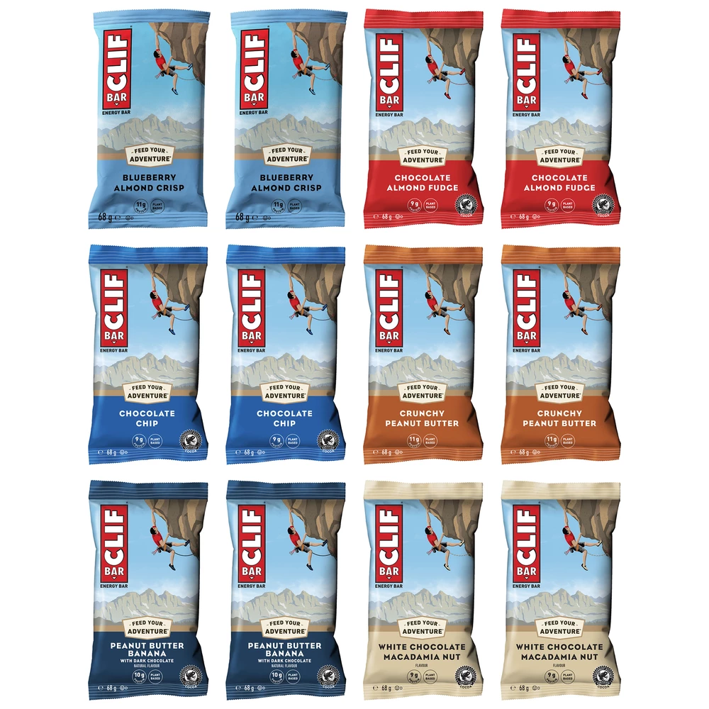 Sigma Sports Clif Bar Energy Bar Box of 12 x 68g Bars | Discount Codes available, easy returns, up to £25 off with Newsletter Signup, FREE Postage over £60