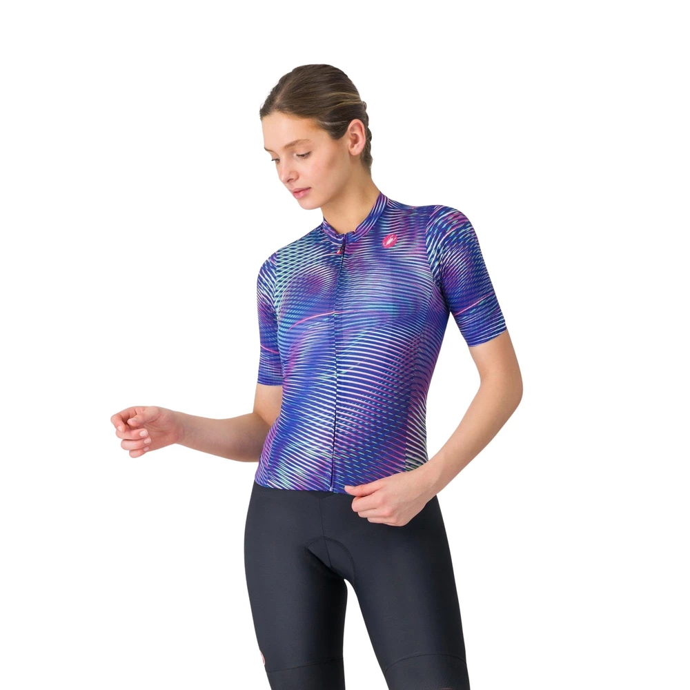 Sigma Sports Castelli Women's Cosmic Vortex Short Sleeve Jersey | Discount Codes available, easy returns, up to £25 off with Newsletter Signup, FREE Postage over £60
