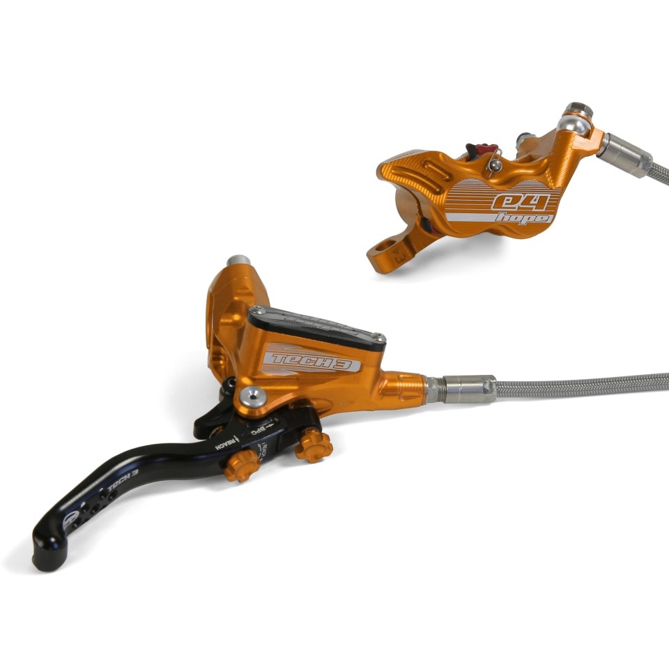 Hope Technology Tech 3 E4 Disc Brake Lever/Caliper - Braided Hose
