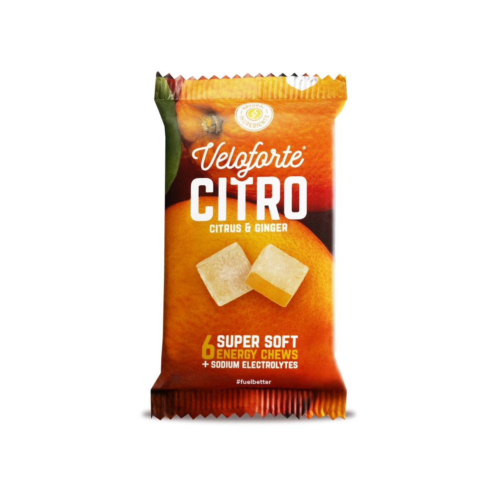 Sigma Sports Veloforte Citrio Energy Chews | Discount Codes available, easy returns, up to £25 off with Newsletter Signup, FREE Postage over £60
