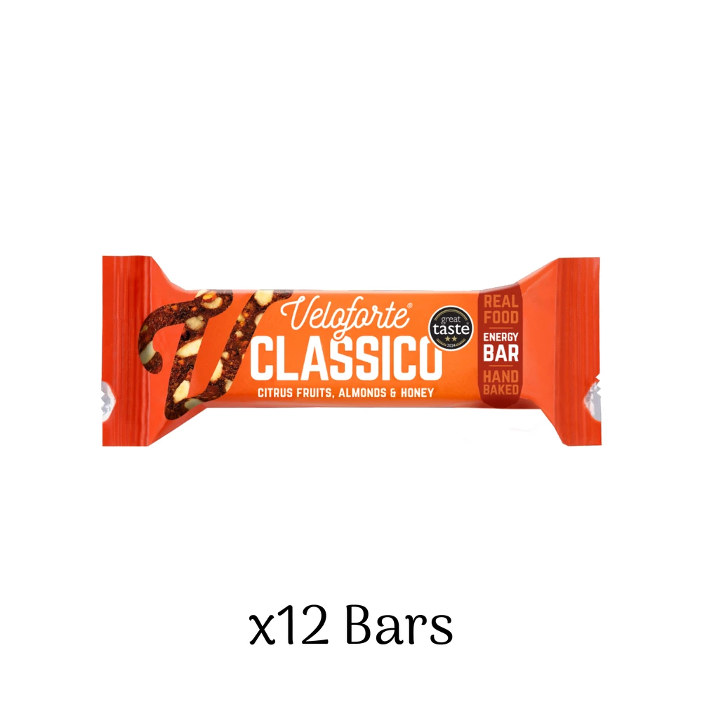 Sigma Sports Veloforte Natural Energy Bar Box of 12 x 62g Bars | Discount Codes available, easy returns, up to £25 off with Newsletter Signup, FREE Postage over £60