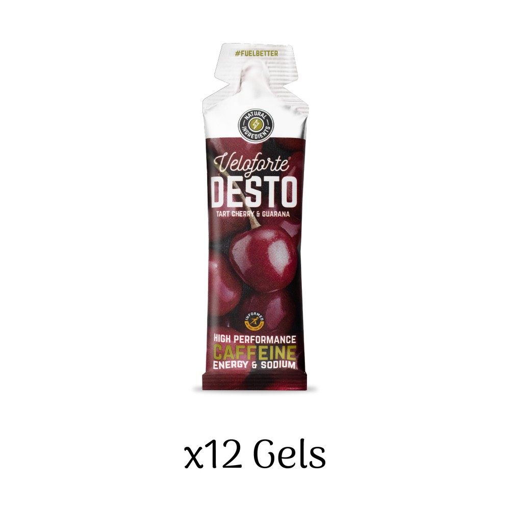 Veloforte Desto Natural Energy Gel With Caffeine X12