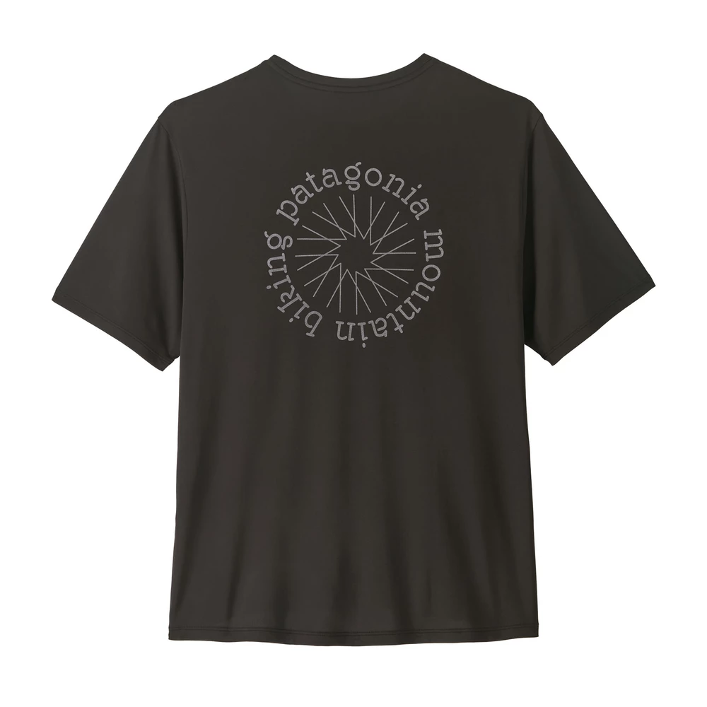 Sigma Sports Patagonia Capilene Cool Daily T-Shirt - Spoke Stencil Print | Discount Codes available, easy returns, up to £25 off with Newsletter Signup, FREE Postage over £60
