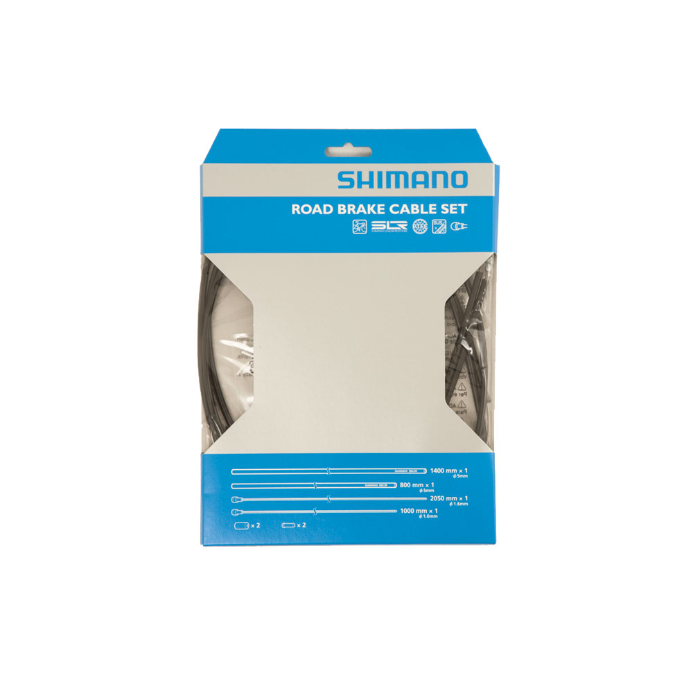 Shimano Road Brake Cable Set With PTFE Coated Inner Wires Black
