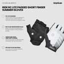 GripGrab RIDE Lite Padded Short Finger Summer Gloves
