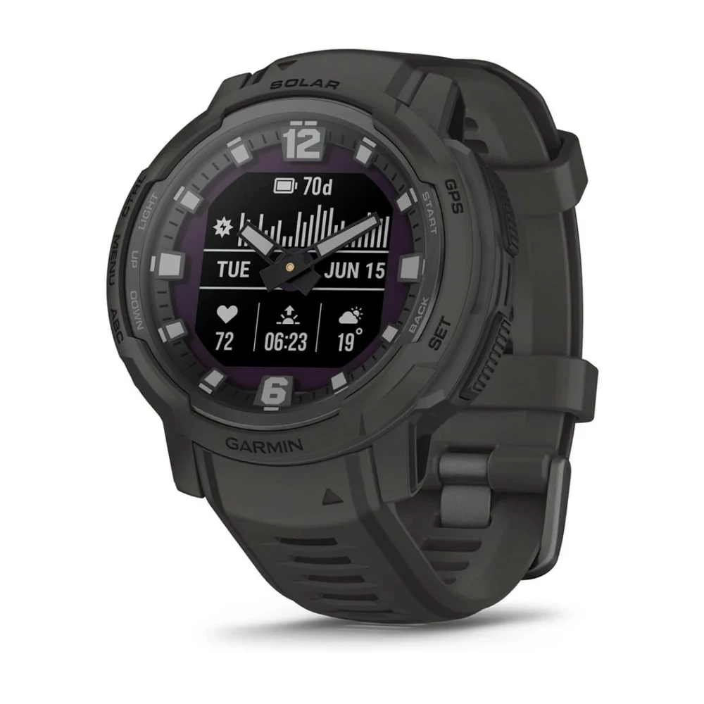 Sigma Sports Garmin Instinct Crossover Solar GPS Watch | Discount Codes available, easy returns, up to £25 off with Newsletter Signup, FREE Postage over £60