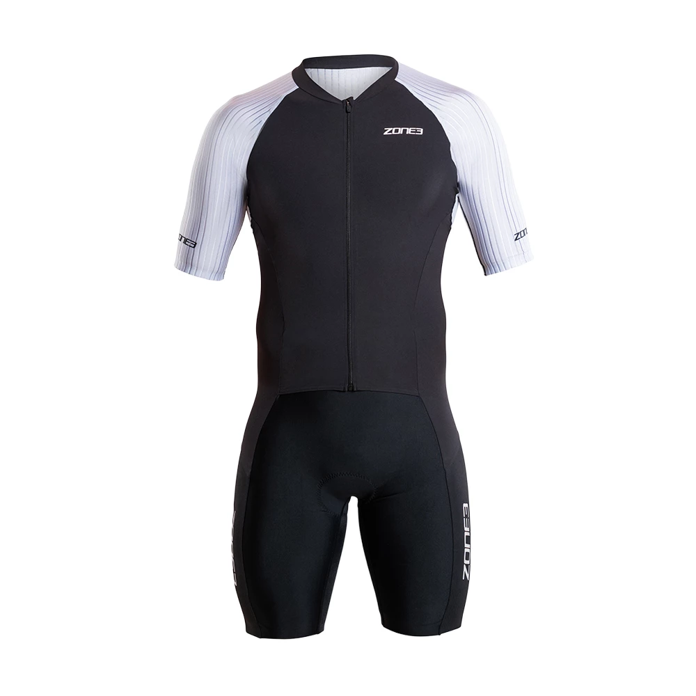 Sigma Sports Zone3 Lava Long Distance Short Sleeve Aero Trisuit | Discount Codes available, easy returns, up to £25 off with Newsletter Signup, FREE Postage over £60
