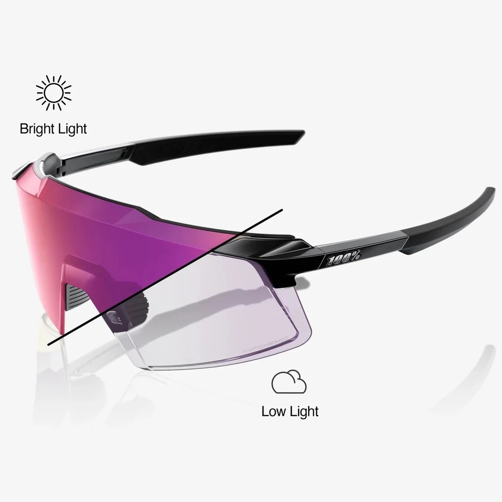 Sigma Sports 100% Aerocraft Photochromic Sunglasses | Discount Codes available, easy returns, up to £25 off with Newsletter Signup, FREE Postage over £60