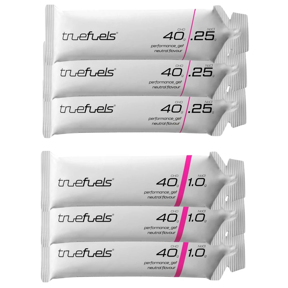 Sigma Sports TrueFuels Performance Energy Gel - Mixed Box of 6 - Mixed - Low/High Salt | Discount Codes available, easy returns, up to £25 off with Newsletter Signup, FREE Postage over £60