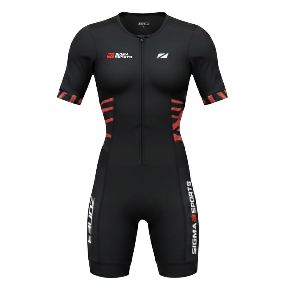 Zone3 Sigma Sports Womens Activate Short Sleeve Trisuit | Discount Codes available, easy returns, up to £25 off with Newsletter Signup, FREE Postage over £60