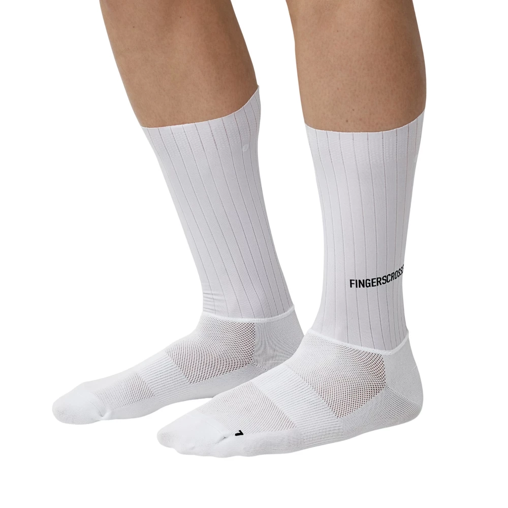 Sigma Sports FINGERSCROSSED Aero 2.0 Horizontal Logo Cycling Socks | Discount Codes available, easy returns, up to £25 off with Newsletter Signup, FREE Postage over £60