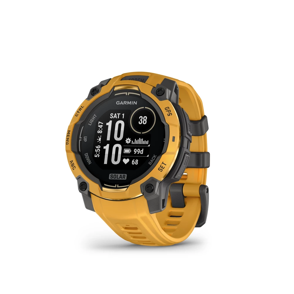 Sigma Sports Garmin Instinct 3 Solar 45 mm GPS Watch - Limited Edition Alpine Rush | Discount Codes available, easy returns, up to £25 off with Newsletter Signup, FREE Postage over £60