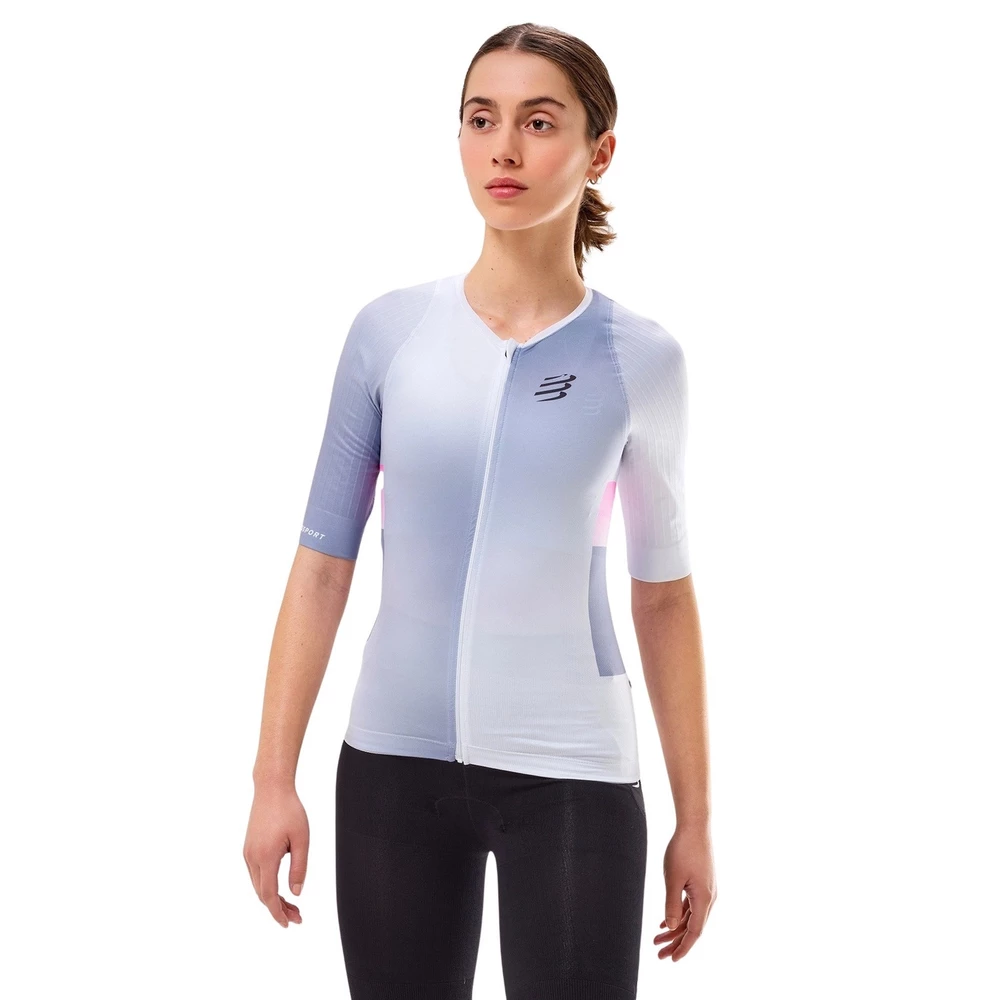 Sigma Sports Compressport Women's Stream Short Sleeve Tri Top | Discount Codes available, easy returns, up to £25 off with Newsletter Signup, FREE Postage over £60