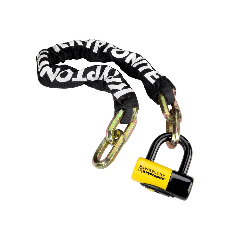 Kryptonite New York Fahgettaboudit Chain NY Disc U-Lock Sold Secure Gold