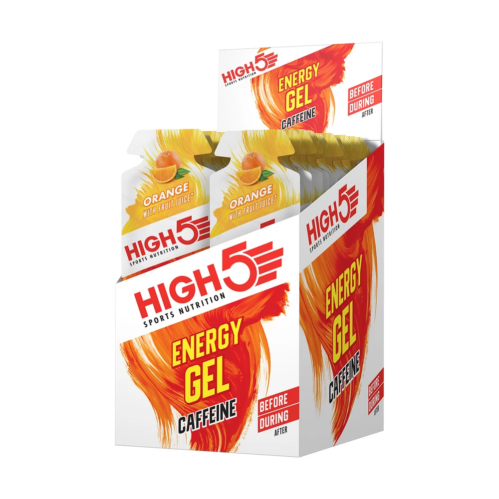 Sigma Sports High5 Short Dated: Energy Gel Plus with Caffeine Box of 20 x 40g | Discount Codes available, easy returns, up to £25 off with Newsletter Signup, FREE Postage over £60