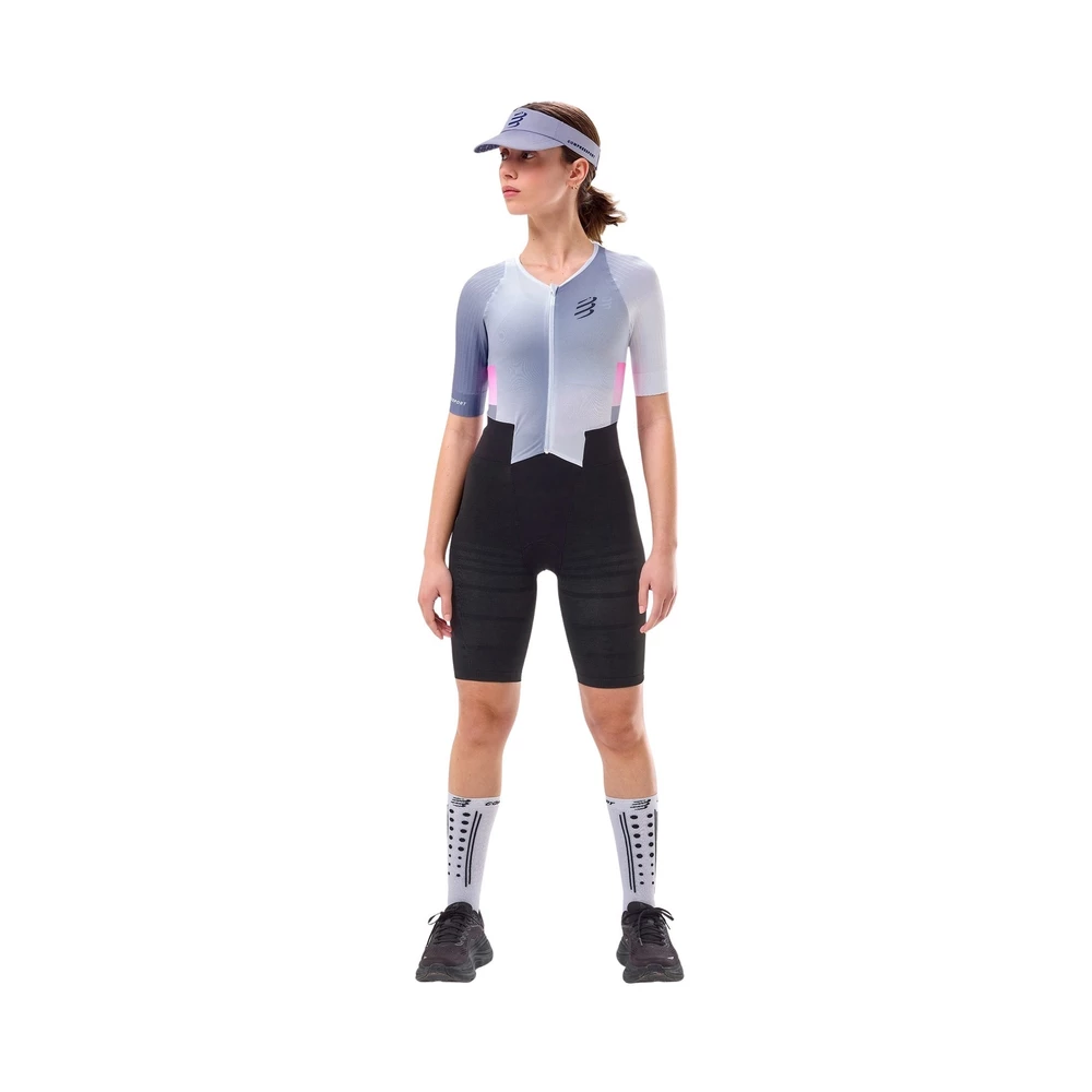 Sigma Sports Compressport Women's Stream Short Sleeve Trisuit | Discount Codes available, easy returns, up to £25 off with Newsletter Signup, FREE Postage over £60