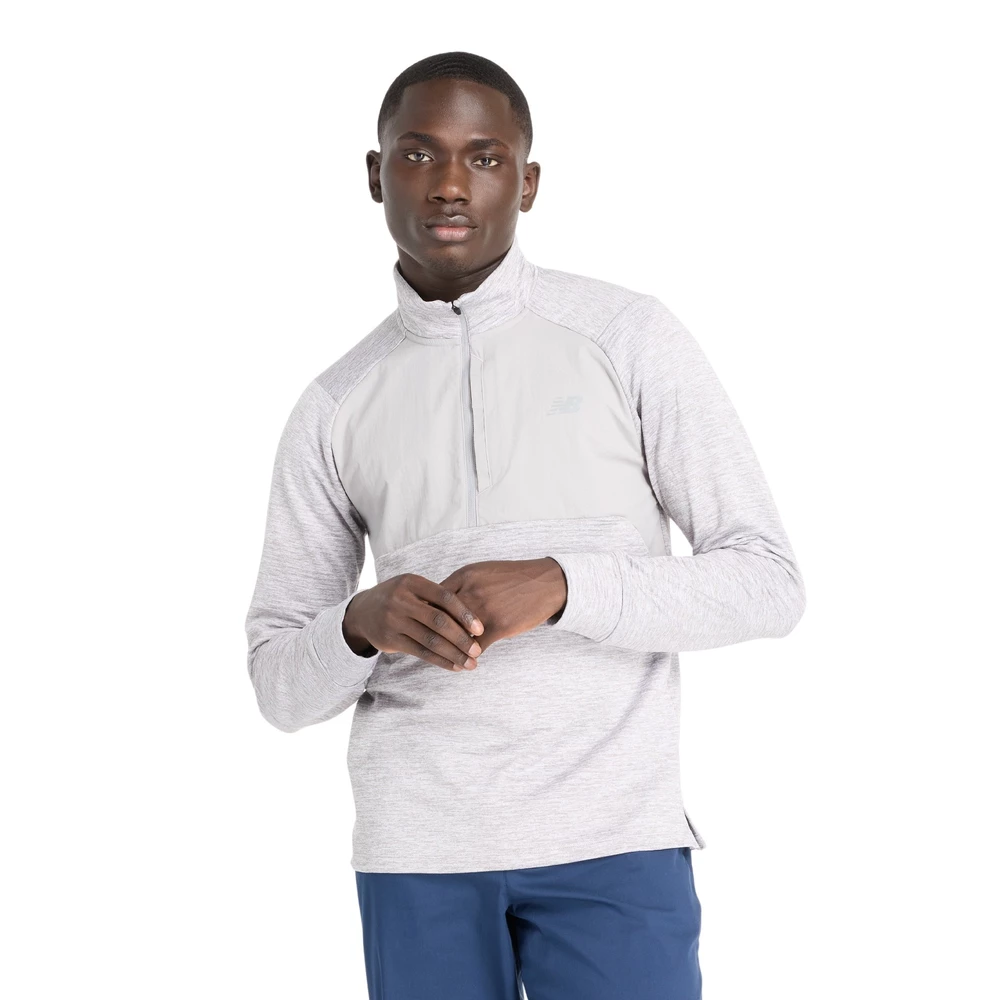 Sigma Sports New Balance Men's Athletics Heat Grid 1/2 Zip Long Sleeve Top | Discount Codes available, easy returns, up to £25 off with Newsletter Signup, FREE Postage over £60