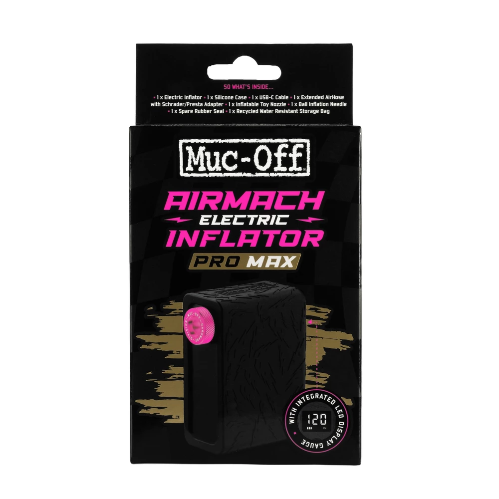 Sigma Sports Muc-Off Airmach Electric Pro Max Inflator | Discount Codes available, easy returns, up to £25 off with Newsletter Signup, FREE Postage over £60