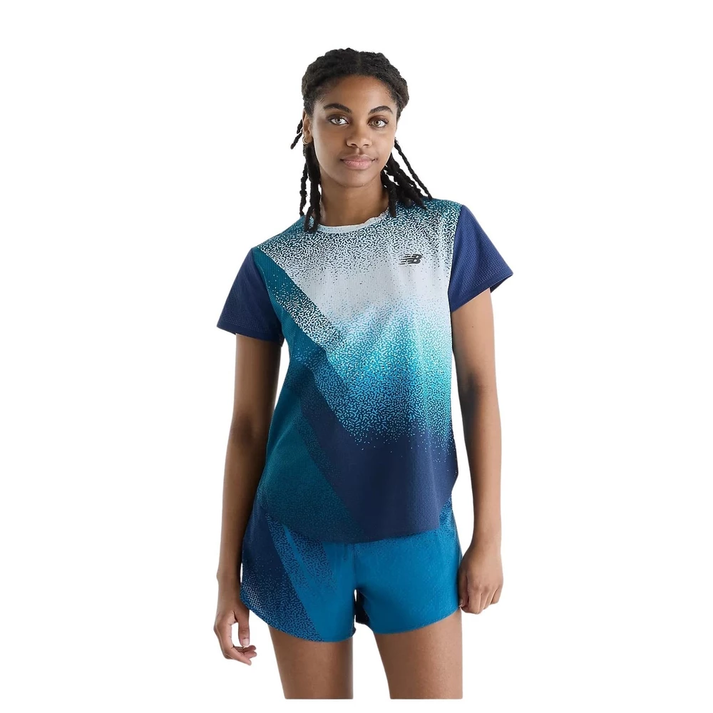 Sigma Sports New Balance Women's Race Day Ultra Light Printed T-Shirt | Discount Codes available, easy returns, up to £25 off with Newsletter Signup, FREE Postage over £60