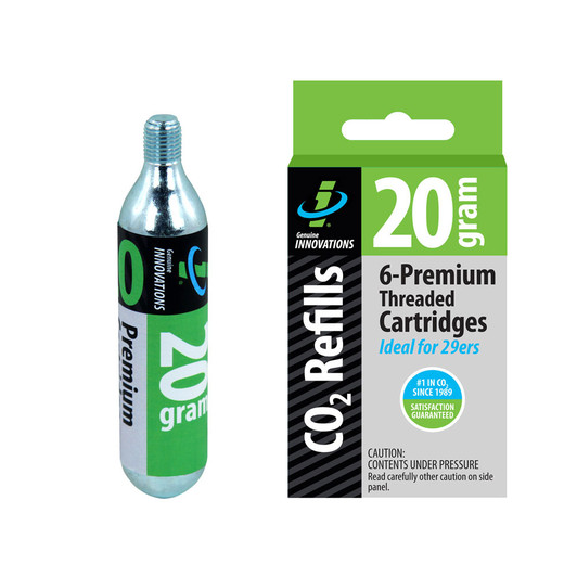 Genuine Innovations 20G Threaded CO2 Cartridges 6 Pack