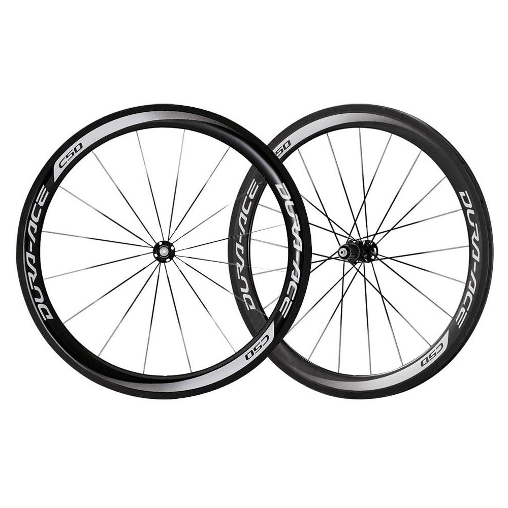 パーツ SHIMANO DURA-ACE WH-9000 C50 Shimano Dura-Ace WH-9000 C50 Carbon Road Wheelset - Tubular