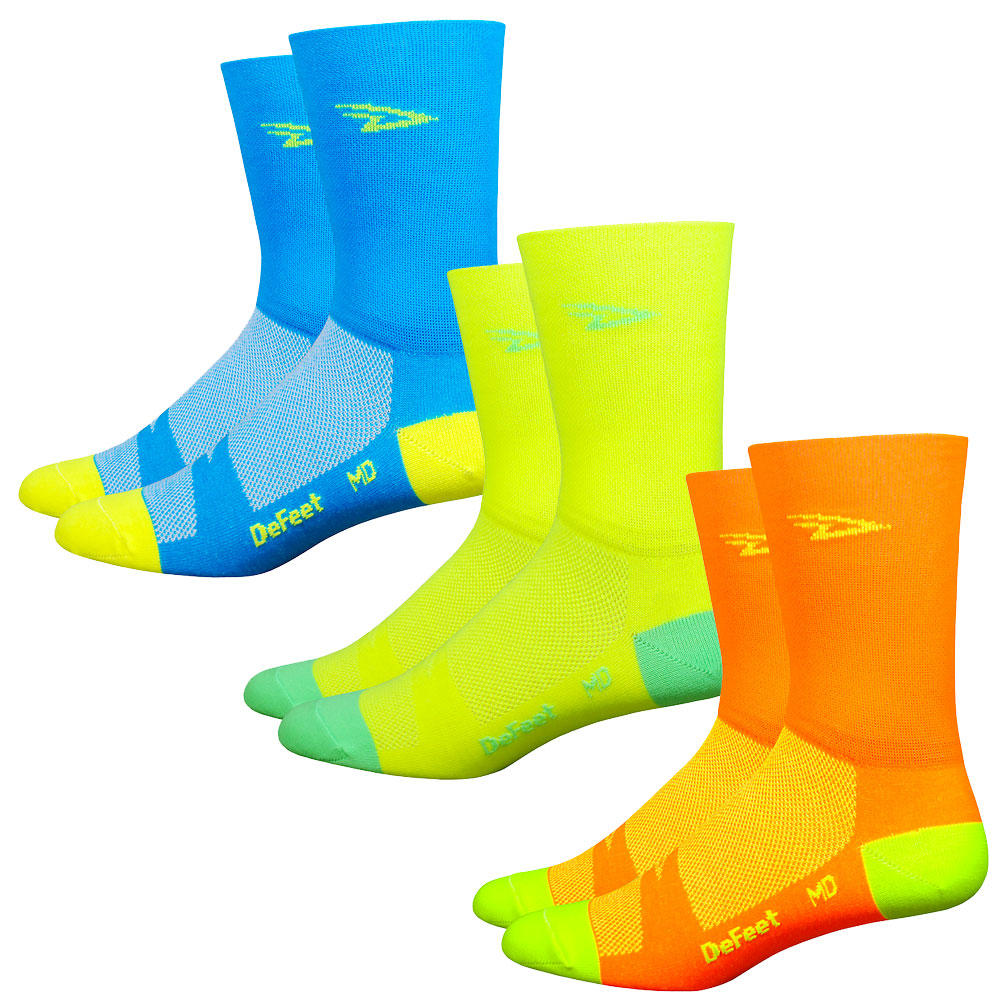 DeFeet Aireator DLogo Tall HiVis Socks Sigma Sports