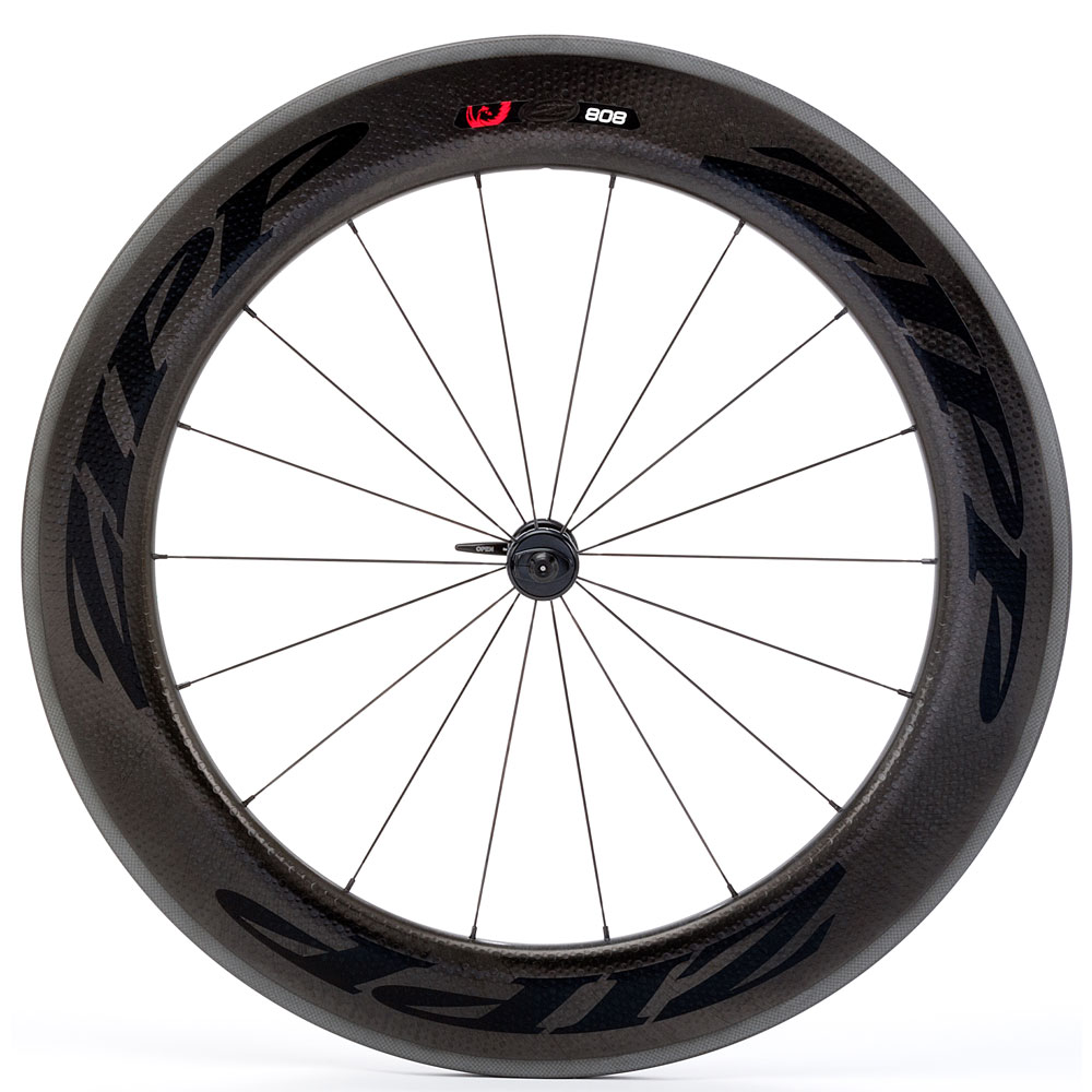 Zipp 808 Firecrest Carbon Clincher Front Wheel Black Decal 2015